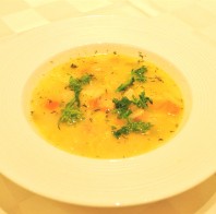 鮭と春キャベツと菜の花の田舎風スープ2